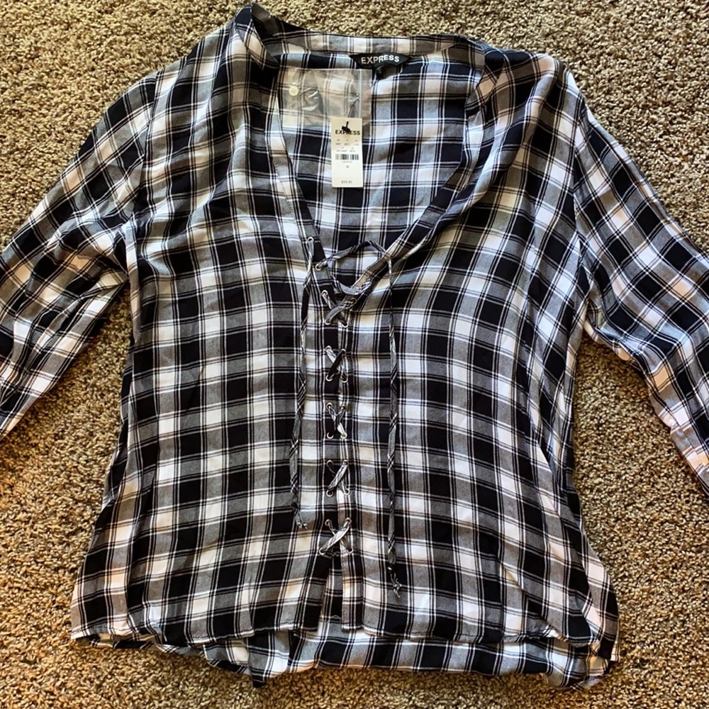 Express lace up flannel